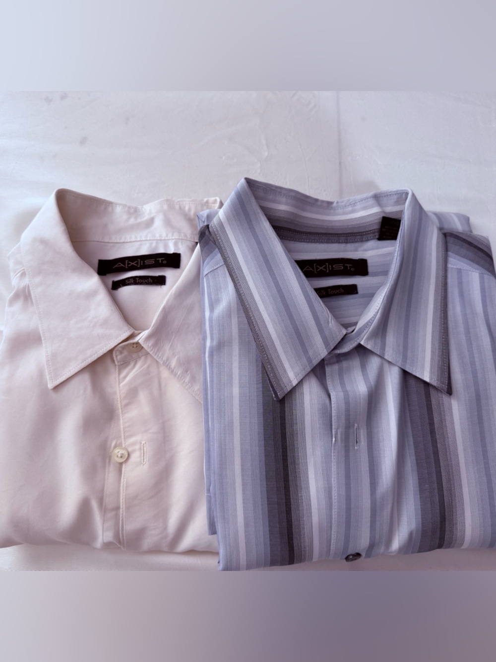 2-for-1: AXIST Men’s Striped Blue Button-Down Shirts